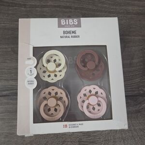 Bibs Natural Rubber Pacifiers Set NEW